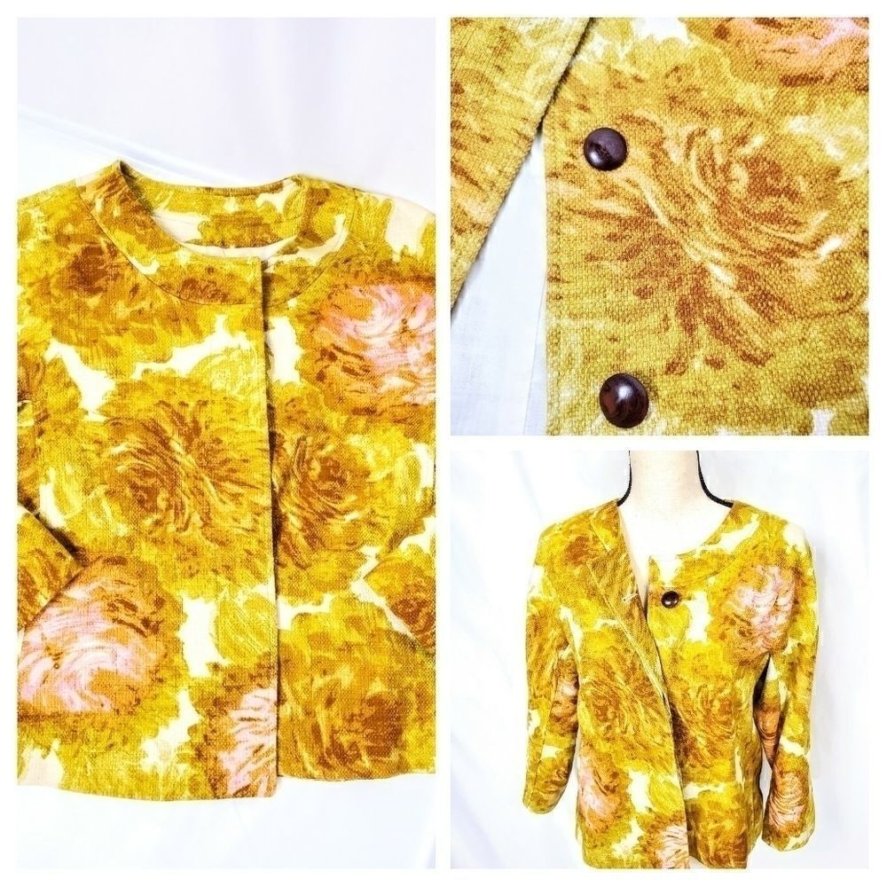 Talbots Cotton Floral Blazer Jacket